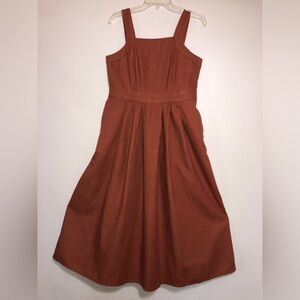 universal thread sz8 terracota dress,side zipper pockets,spaghetti straps